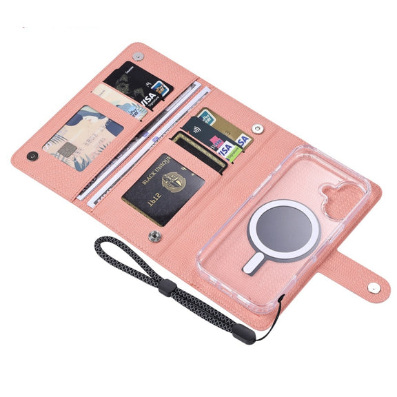 For iPhone 14 Plus ViLi GHA-C Series RFID MagSafe Magnetic Flip Leather Phone Case(Pink)