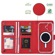 For iPhone 14 Plus ViLi GHA-C Series RFID MagSafe Magnetic Flip Leather Phone Case(Red)