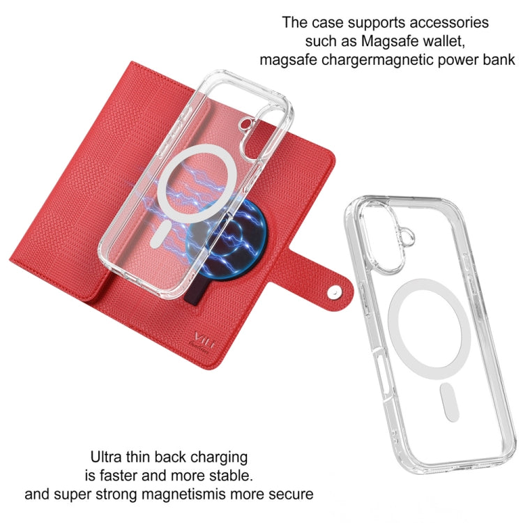 For iPhone 14 Plus ViLi GHA-C Series RFID MagSafe Magnetic Flip Leather Phone Case(Red)