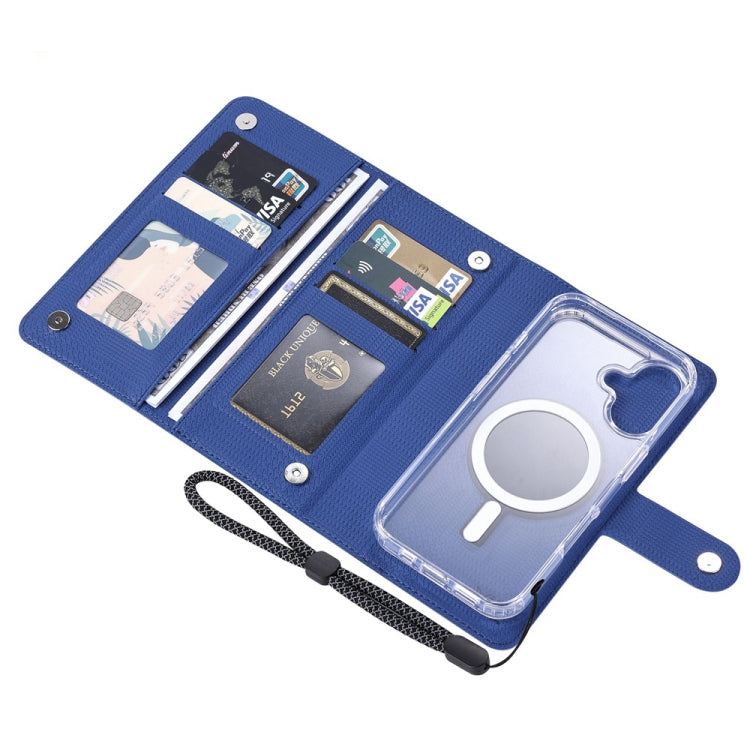For iPhone 14 Plus ViLi GHA-C Series RFID MagSafe Magnetic Flip Leather Phone Case(Blue)