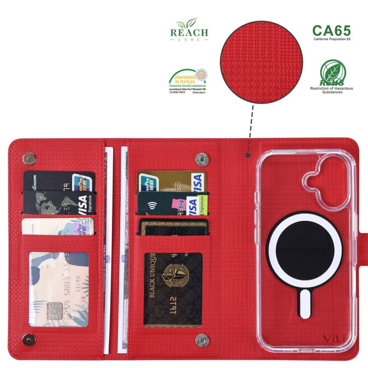 For iPhone 14 Pro ViLi GHA-C Series RFID MagSafe Magnetic Flip Leather Phone Case(Red)