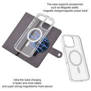 For iPhone 16 ViLi GHB-C Series RFID MagSafe Magnetic Flip Leather Phone Case(Grey)