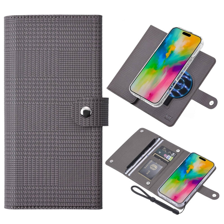 For iPhone 16 Plus ViLi GHB-C Series RFID MagSafe Magnetic Flip Leather Phone Case(Grey)
