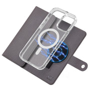 For iPhone 16 Plus ViLi GHB-C Series RFID MagSafe Magnetic Flip Leather Phone Case(Grey)