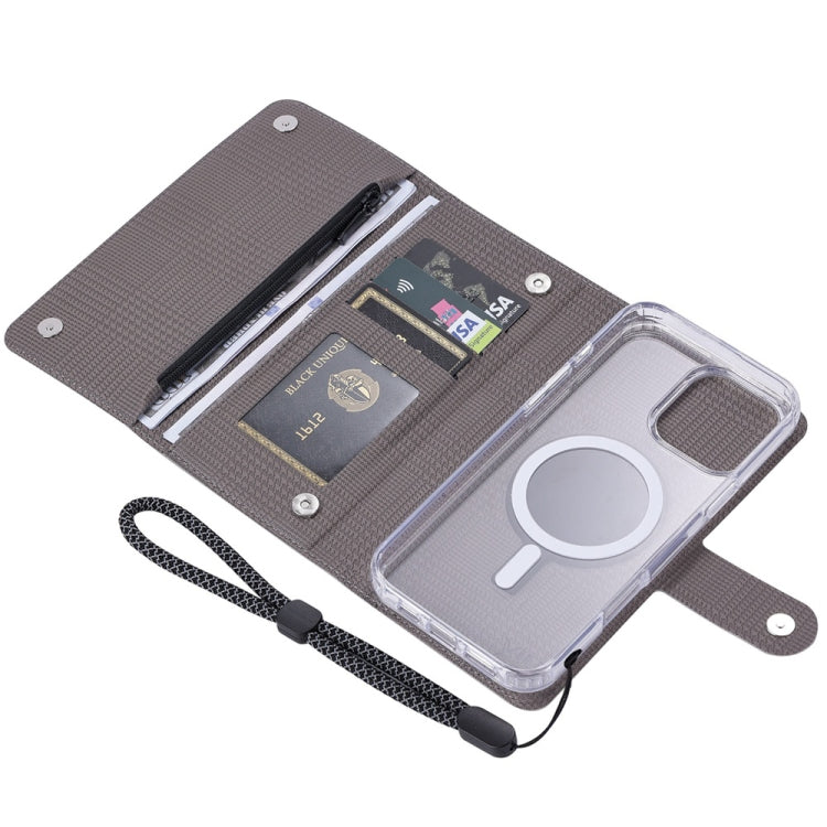 For iPhone 16 Pro ViLi GHB-C Series RFID MagSafe Magnetic Flip Leather Phone Case(Grey)