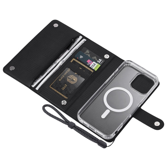 For iPhone 14 Plus ViLi GHB-C Series RFID MagSafe Magnetic Flip Leather Phone Case(Black)