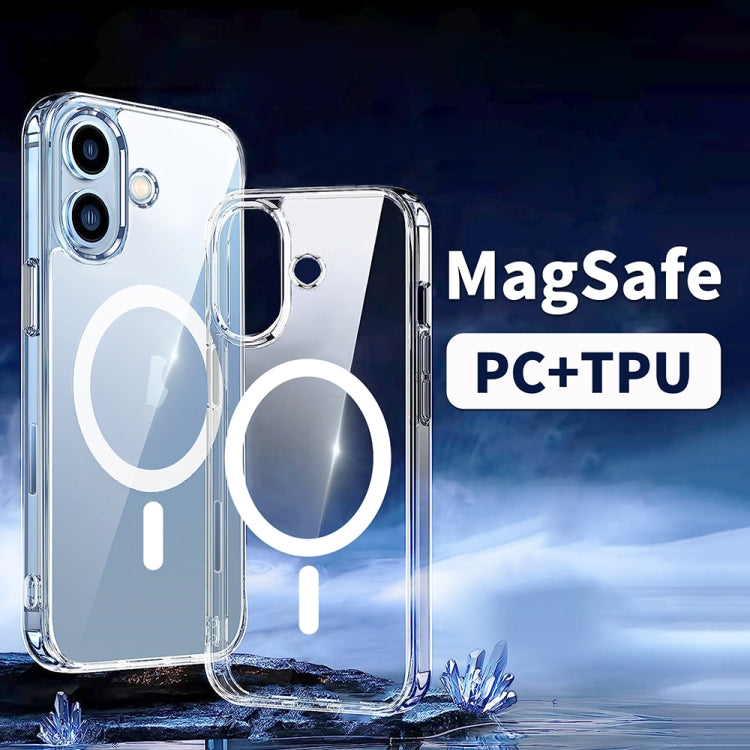 For iPhone 16 ViLi MAG-C Series MagSafe Magnetic PC + TPU Phone Case(Transparent)