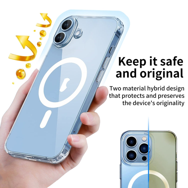 For iPhone 16 ViLi MAG-C Series MagSafe Magnetic PC + TPU Phone Case(Transparent)