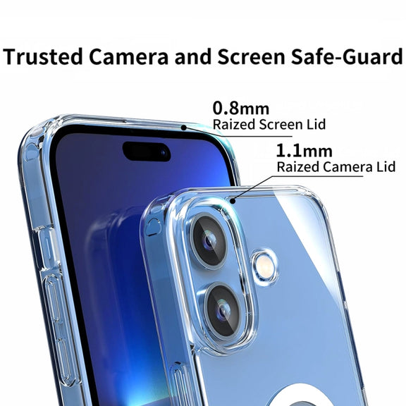 For iPhone 16 ViLi MAG-C Series MagSafe Magnetic PC + TPU Phone Case(Transparent)