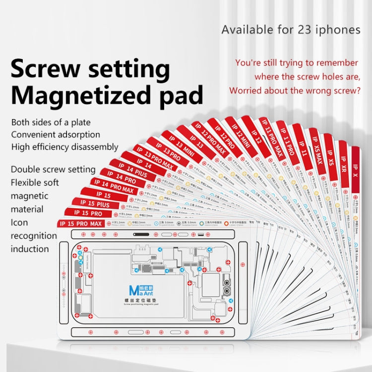 For iPhone 15 Pro MaAnt Double-sided Screw Positioning Flexible Soft Magnetic Pad