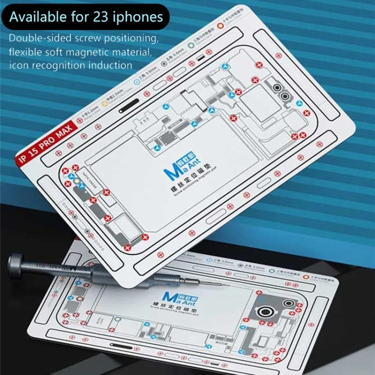 For iPhone 15 Pro Max MaAnt Double-sided Screw Positioning Flexible Soft Magnetic Pad