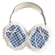 For Apple AirPods Max Headphones Lattice Lace Protective Case(Blue)