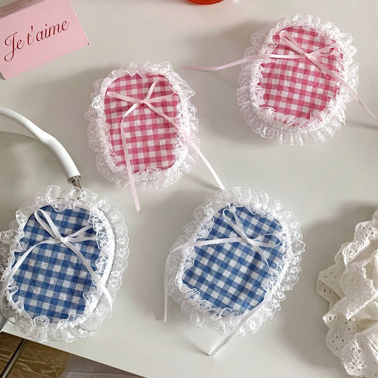 For Apple AirPods Max Headphones Lattice Lace Protective Case(Blue)