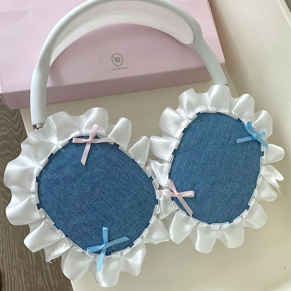 For Apple AirPods Max Headphones Lace Protective Case(Blue)