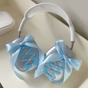 For Apple AirPods Max Headphones Ribbon Transparent Protective Case(Blue)