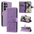 For Samsung Galaxy S25 Ultra 5G Cat and Bee Embossed Flip Leather Phone Case(Purple) - Galaxy S25 Ultra 5G Cases by PMC Jewellery | Online Shopping South Africa | PMC Jewellery | Buy Now Pay Later Mobicred