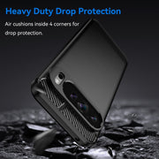 For Google Pixel 9 Pro XL Brushed Texture Carbon Fiber TPU Phone Case(Black)