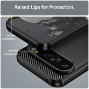 For Google Pixel 9 Pro XL Brushed Texture Carbon Fiber TPU Phone Case(Black)