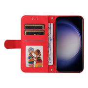 For Samsung Galaxy S25 5G Skin Feel Life Tree Metal Button Leather Phone Case(Red)