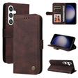 For Samsung Galaxy S25+ 5G Skin Feel Life Tree Metal Button Leather Phone Case(Brown) - Galaxy S25+ 5G Cases by PMC Jewellery | Online Shopping South Africa | PMC Jewellery | Buy Now Pay Later Mobicred