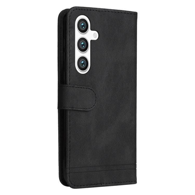 For Samsung Galaxy S25+ 5G Skin Feel Life Tree Metal Button Leather Phone Case(Black)
