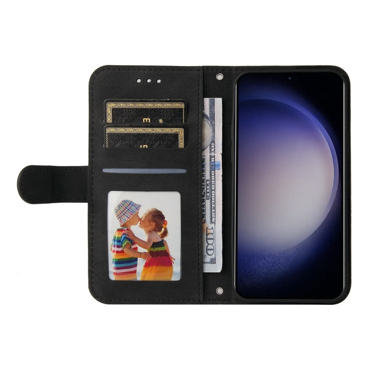 For Samsung Galaxy S25+ 5G Skin Feel Life Tree Metal Button Leather Phone Case(Black)