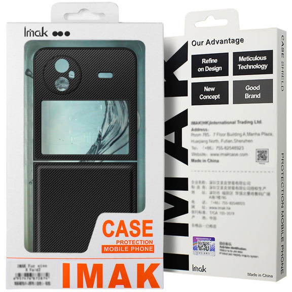 For Motorola Razr 50 / Razr 2024 imak Ruiyi Series Carbon Fiber PU + PC Phone Case