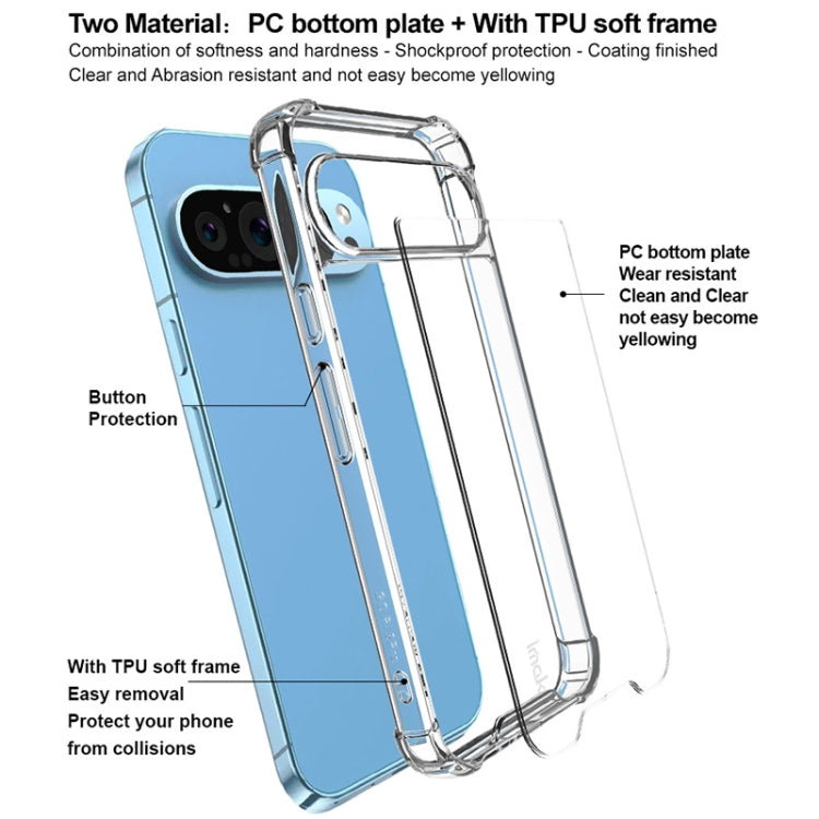 For Google Pixel 9 Pro XL IMAK Space Shield PC + TPU Airbag Shockproof Phone Case(Transparent)