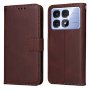 For Redmi K70 Ultra Classic Calf Texture Flip Leather Phone Case(Brown)