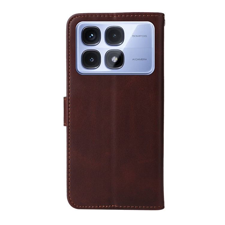 For Redmi K70 Ultra Classic Calf Texture Flip Leather Phone Case(Brown)