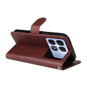For Redmi K70 Ultra Classic Calf Texture Flip Leather Phone Case(Brown)