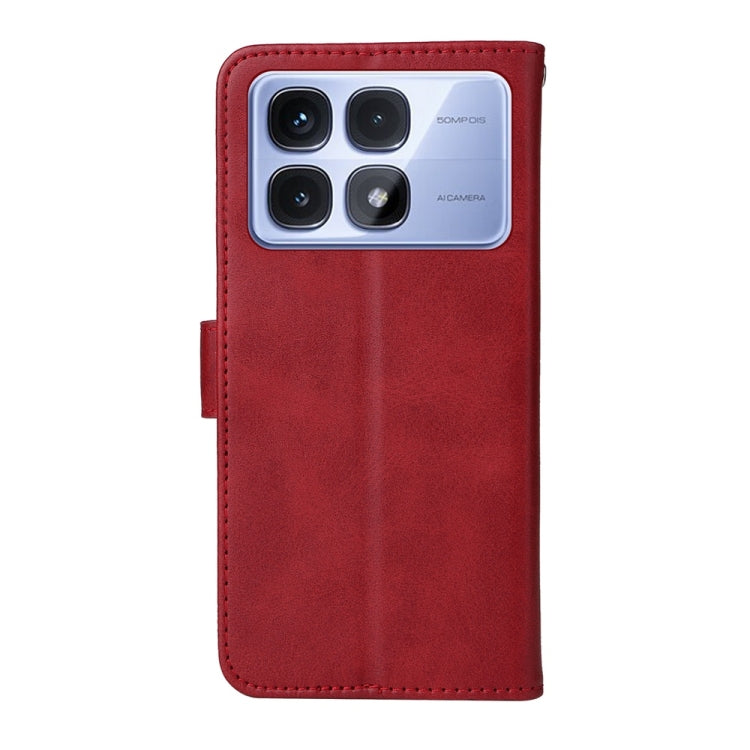 For Redmi K70 Ultra Classic Calf Texture Flip Leather Phone Case(Red)