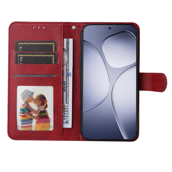 For Redmi K70 Ultra Classic Calf Texture Flip Leather Phone Case(Red)