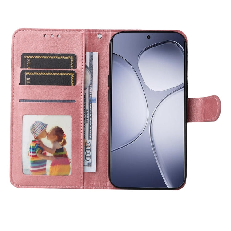 For Redmi K70 Ultra Classic Calf Texture Flip Leather Phone Case(Rose Gold)