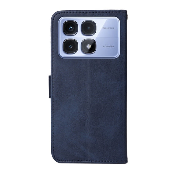 For Redmi K70 Ultra Classic Calf Texture Flip Leather Phone Case(Blue)