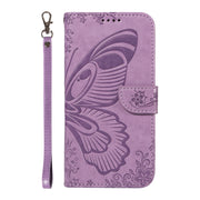 For Samsung Galaxy S25 / S24 5G Swallowtail Butterfly Embossed Leather Phone Case(Purple)