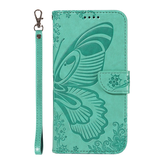 For Samsung Galaxy S25 / S24 5G Swallowtail Butterfly Embossed Leather Phone Case(Green)