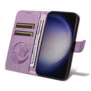 For Samsung Galaxy S25+ / S24+ 5G Swallowtail Butterfly Embossed Leather Phone Case(Purple)