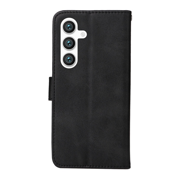 For Samsung Galaxy S25 5G Classic Calf Texture Flip Leather Phone Case(Black)