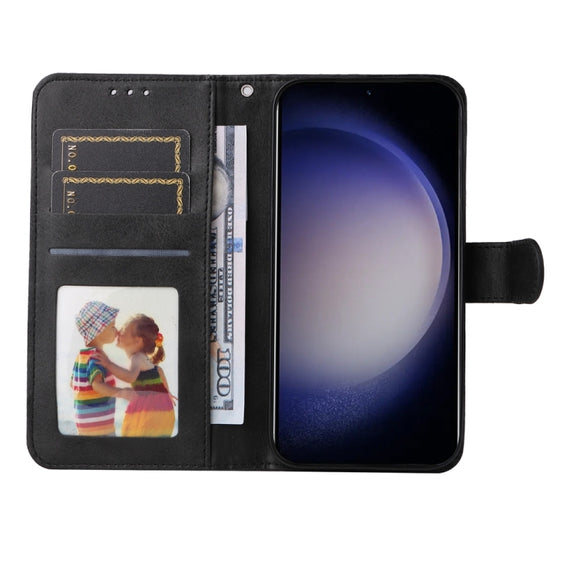 For Samsung Galaxy S25 5G Classic Calf Texture Flip Leather Phone Case(Black)