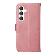 For Samsung Galaxy S25 5G Classic Calf Texture Flip Leather Phone Case(Rose Gold)