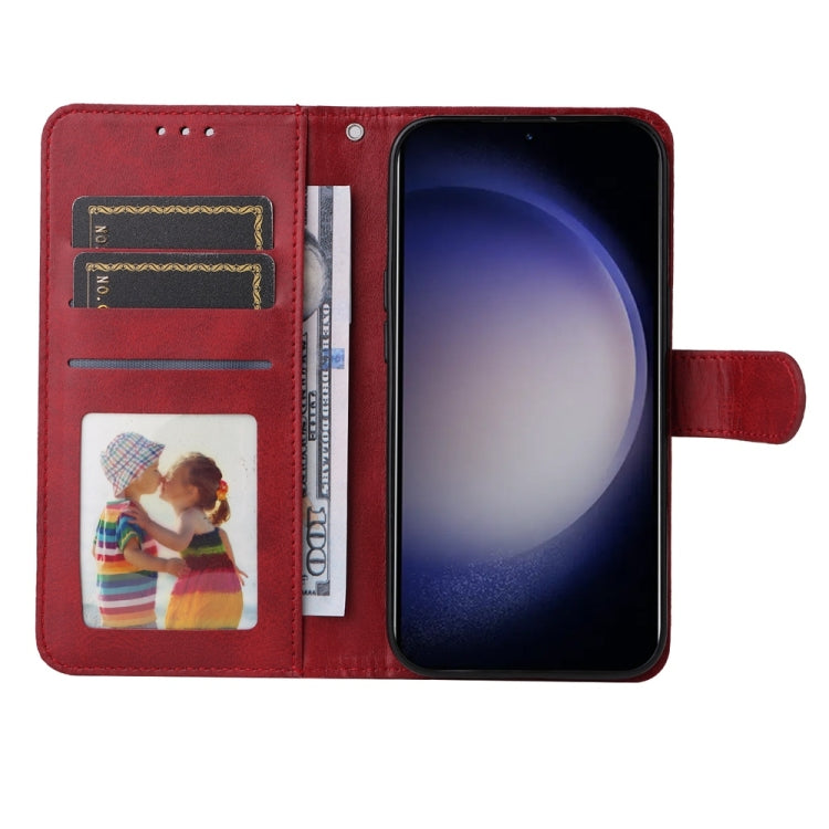 For Samsung Galaxy S25+ 5G Classic Calf Texture Flip Leather Phone Case(Red)