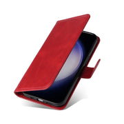 For Samsung Galaxy S25+ 5G Classic Calf Texture Flip Leather Phone Case(Red)