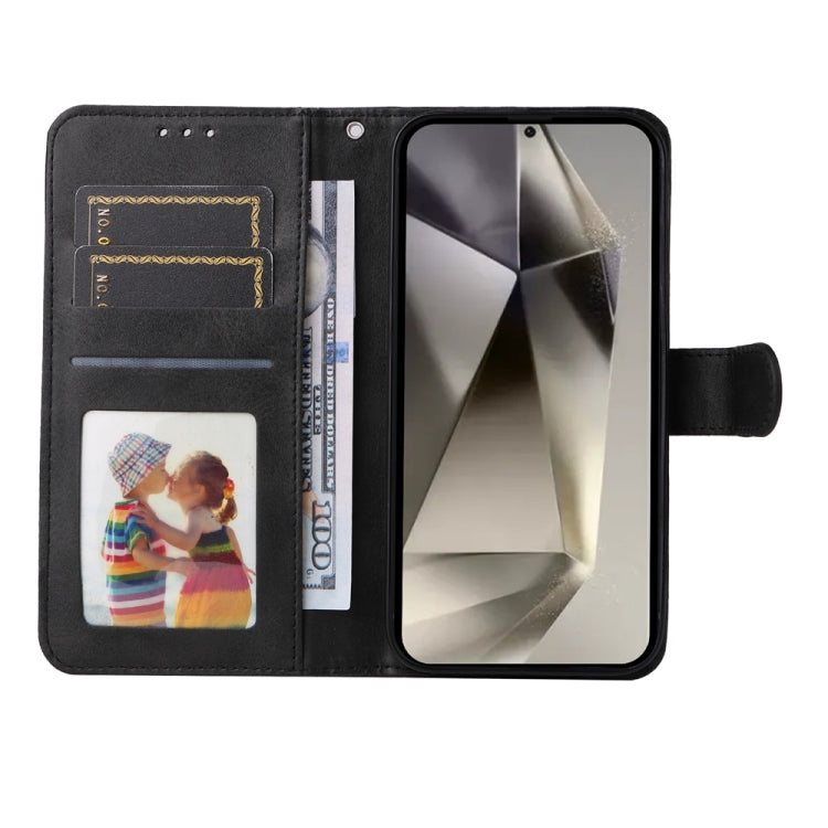 For Samsung Galaxy S25 Ultra 5G Classic Calf Texture Flip Leather Phone Case(Black)