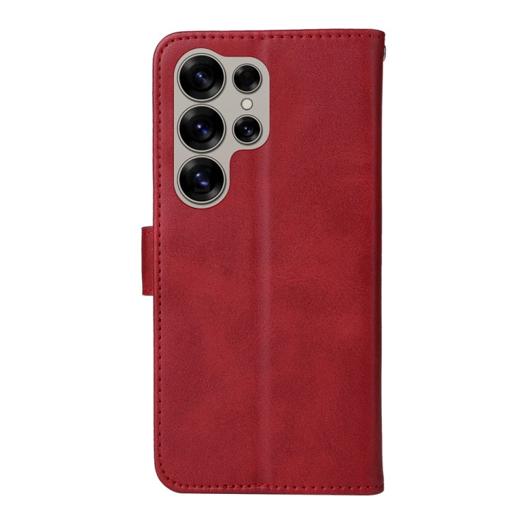 For Samsung Galaxy S25 Ultra 5G Classic Calf Texture Flip Leather Phone Case(Red)