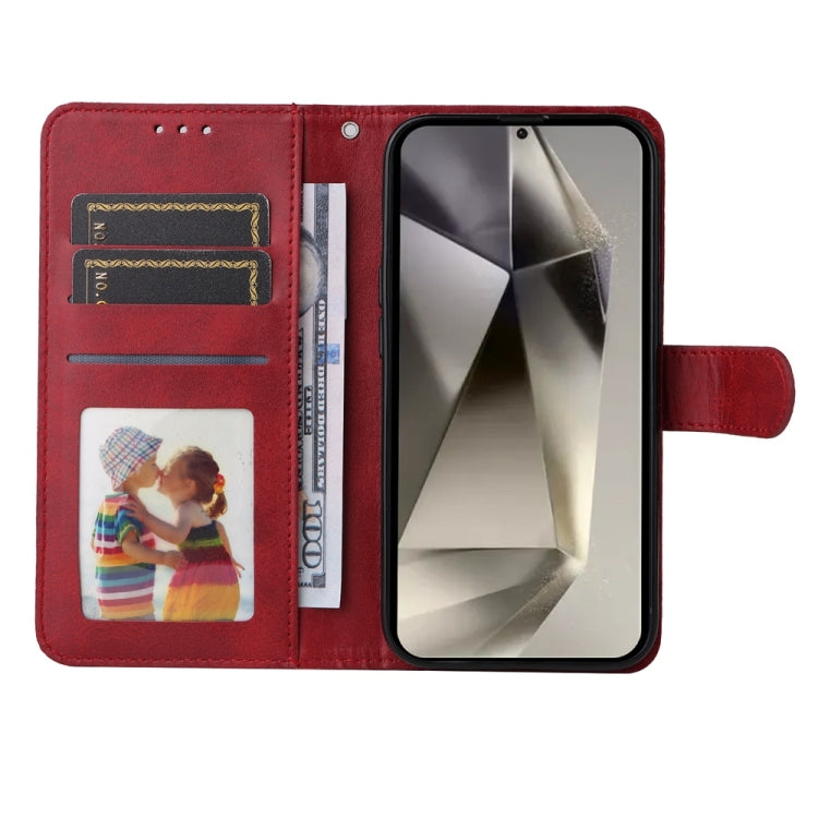 For Samsung Galaxy S25 Ultra 5G Classic Calf Texture Flip Leather Phone Case(Red)