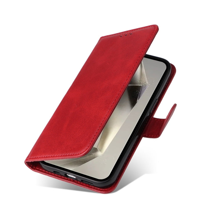 For Samsung Galaxy S25 Ultra 5G Classic Calf Texture Flip Leather Phone Case(Red)