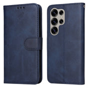 For Samsung Galaxy S25 Ultra 5G Classic Calf Texture Flip Leather Phone Case(Blue)