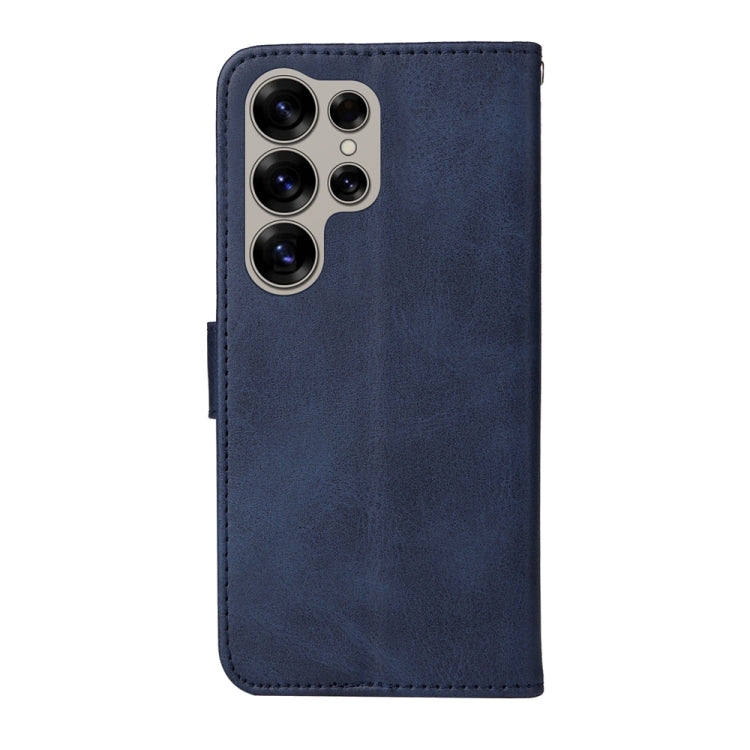 For Samsung Galaxy S25 Ultra 5G Classic Calf Texture Flip Leather Phone Case(Blue)