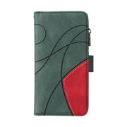 For iPhone 16 Plus Dual-color 9 Card Slots Zipper Wallet Leather Phone Case(Green)